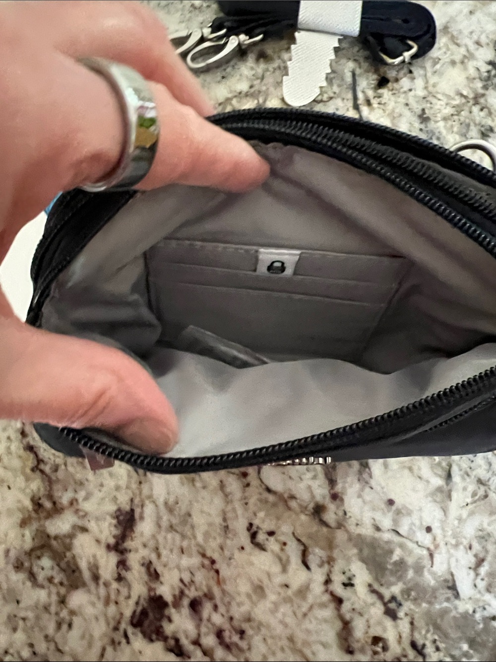 Baggallini Navy Convertible Crossbody Pouch - Picture 6 of 8